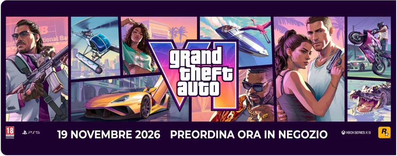 Grand Theft Auto VI: preordina ora in negozio, uscita 19 novembre 2026